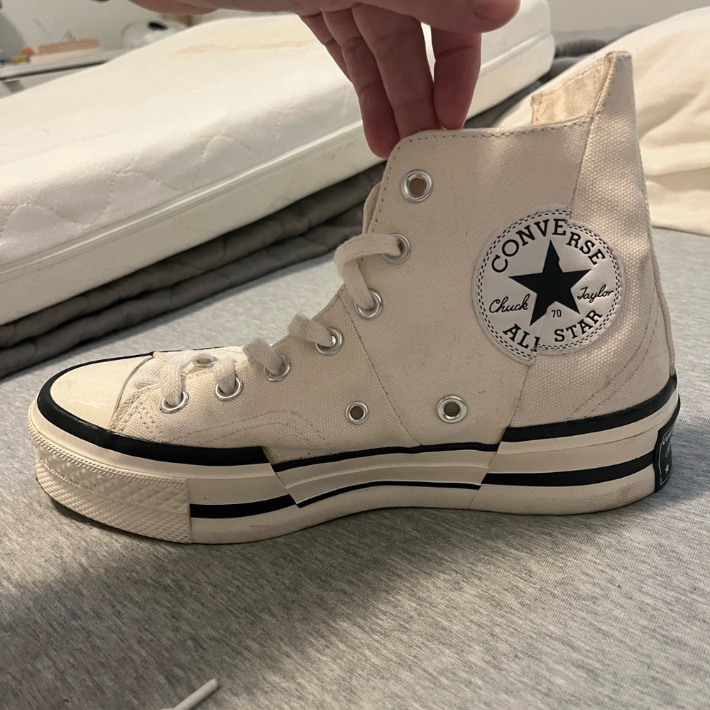 Converse Chuck Taylor All Star 70 Plus high top off white deconstructed US 7.5 - Picture 2 of 6